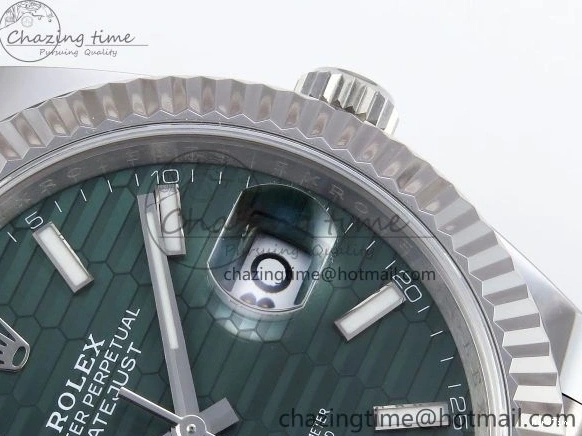 MiroTime 0518 Chic Datejust 41mm 126234 904L Steel HGF 1:1 Best Edition Green Textured Dial on SS Bracelet VR 1473
